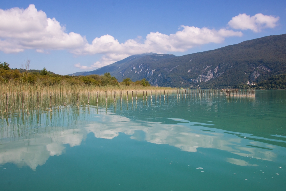 Lake,Aiguebelette,Is,A,Natural,Lake,Located,In,France,In