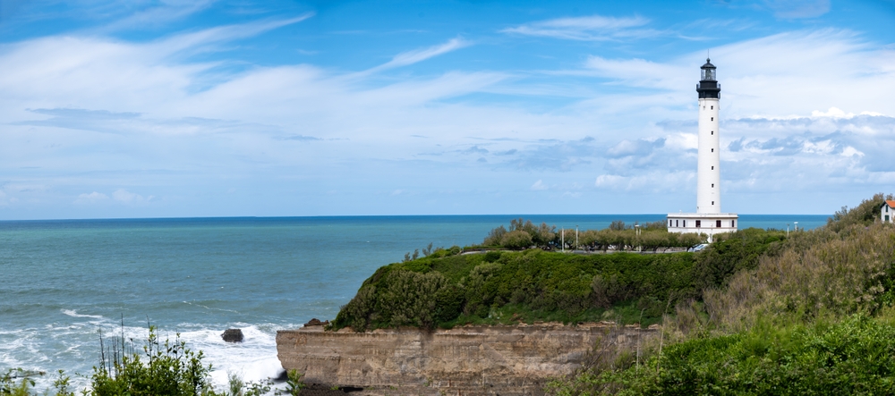 White,Lighthouse,Of,Biarritz,In,Touristic,Biarritz,City,,Basque,Country,