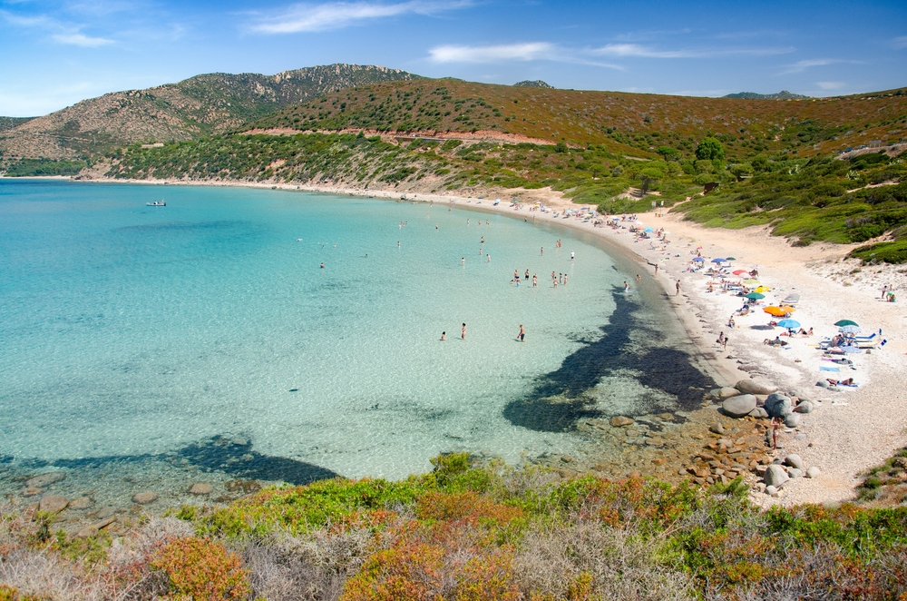 Sardinia,,Stunning,View,Of,Mari,Pintau,,A,Famous,Beach,Near