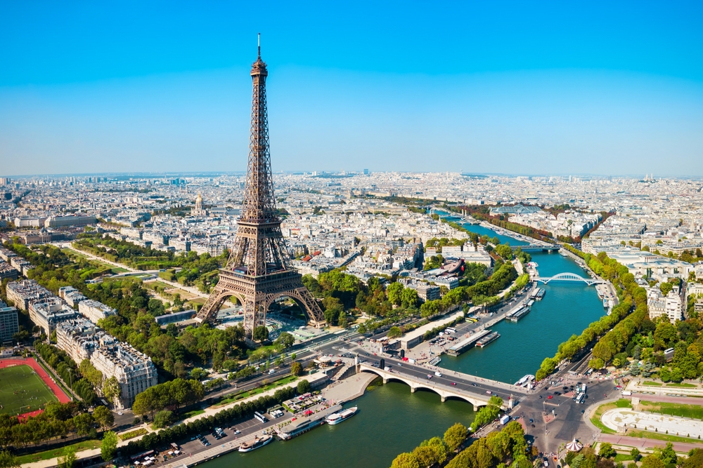 Eiffel,Tower,Or,Tour,Eiffel,Aerial,View,,Is,A,Wrought