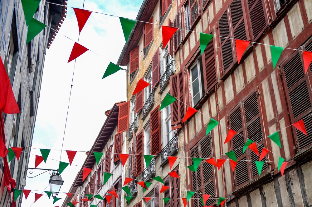 Scenery,With,Flags,In,The,City,Of,Bayonne