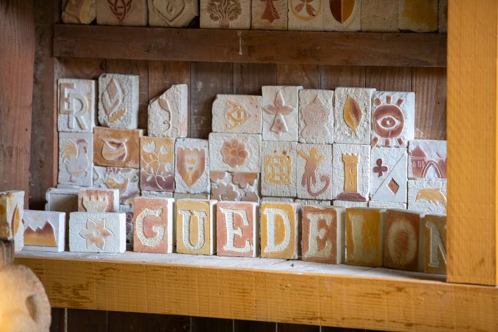 Square,Shaped,Brick,Set,,Made,With,Earth,,Straw,And,Lime.