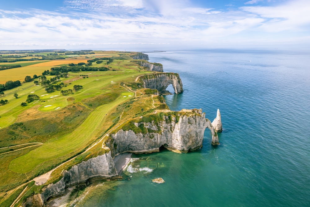 The,Drone,Aerial,View,Of,The,Beautiful,White,Cliffs,Of