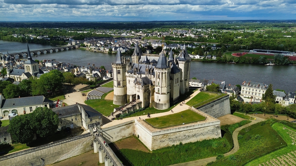 Drone,Photo,Saumur,Castle,France,Europe