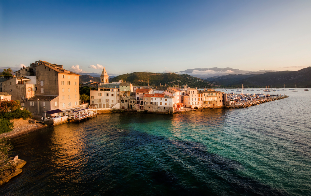Evening,At,The,Coastal,City,Of,Saint florent,On,Corsica,,France
