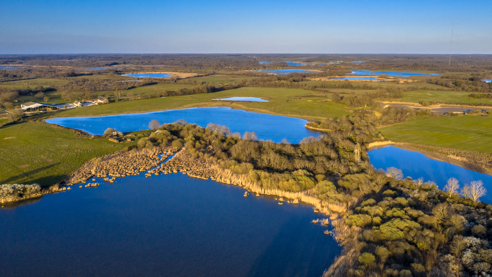 Aerial,View,Of,Lakes,,Ponds,And,Meadows,In,La,Brenne